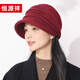 Hengyuanxiang duck cap for women, autumn and winter warm baseball cap with face, small wool, fashionable and versatile sewing beret, birthday gift