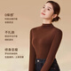 Catman German Cashmere Silk Half Turtle Collar Bottoming Shirt Women's Autumn and Winter Thickened Inner Layer Can Be Weared Outside Pile Collar Top