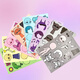 Magische Bohnen Live Rhythmus -Box Aufkleber ruhiges Buch Girl DIY Fun Dress Up Handmaterial Puzzle Spielzeug Handnoten Unzipe Rhythmus Ein stilfreies geschnittenes ruhiges Buch + 8 Gesichtswechselaufkleber Aufkleber