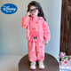 Disney Baby Girl Casual Suit Детская весна и осенняя одежда в корейском стиле Kulomi Baby Girl Spring Sports Fashionable Set Set Set Purple [Большой карманный двойной набор молнии] 90 (модернизированная модель)