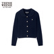 Teenie Weenie Bear Women's Four Seasons Triche Trigan Cardigan 2025 AUTOMNE NOUVELLE GIRLE SENSE SENSE CONFORT Pull bleu marine S