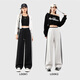 Pantalon grand guerrier (guerrier) à jambes à rayures pour femmes en 2025 à cordon automne pour deux sweats à capuche décontractés