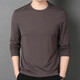 PDG Yageor 2025 Spring and Automne Mulberry's Mulberry Silk Couleur de couleur longue T-shirt à manches décontractées Spring Round Round Top Base Shirt 1506 Couleur en V