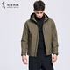 Dances with Wolves Light Outdoor Velvet Hooded Jacket Men's 2025 Autumn New Commuting Casual Youth Warm Jacket 1043 Khaki 701 L (175)