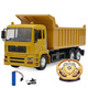 Yue Yue Mini Hundred Ton King Alloy Universiade Super Large Truck Heavy Truck Toy Model Semi-trailer Large Boys and Children Alloy Version Dump Truck Remote Control Version Black 3 Sets