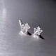 NSYCA Old Phoenix 9999 sterling silver exquisite diamond earrings five-pointed star light luxury niche ins ear piercing earrings earrings for women light luxury star earrings anti-allergic ear piercing old light luxury star small + medium 2 pairs of Lao Feng Xiangtong