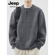 JEEP SPIRIT Jeep Henry Collar Sweater Men's Autumn and Winter Fashionable Casual Japanese Style Bottoming Wool Sweater Men's JRMM04 Black M 90-110Jin Jin is equal to 0.5 kg