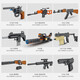 Kaizhi 88005 Militar 8-in-1 Gatlin Máquina pesada Modelo Boy Blocks Building Blocks Enchip Gun Gun Kaizhi 6623 Tercer Universo Serie [Caja individual
