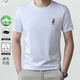 FALAMONE high-end fashion brand summer short-sleeved T-shirt for men high-end ice silk half-sleeved men's top T-shirt White DYHF-13062 M 165 [suitable for weight 90-120 Jin [Jin equals 0.5 kg]]