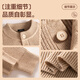 MINISO Henley collar long-sleeved sweater for men in autumn and winter simple casual versatile couple style pullover sweater Apricot XL