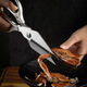 Andena thickened stainless steel big-head scissors, powerful chicken bone scissors, kitchen scissors for chicken bones, multi-functional household food scissors, stainless steel aluminum alloy handle big-head scissors (1 pair)