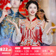 枝己秀禾服婚纱新娘主纱高档2025新款订婚服装新中式结婚礼服敬酒服 LZ541 2XL