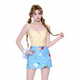 ShiKaiDi Dopamine Girl Yellow One-piece Sexy Suspenders Detachable Skirt Resort Hot Spring Swimsuit Women Sky Blue_Swimsuit + Skirt M_85-100Jin Jin equals 0.5 kg