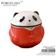 Panda Travel Tea Set Accompanying Gift Box Portable and Practical for Customer Activities Outdoor Teapot Small Gifts Kung Fu Panda Tea Set White Gift Box One Pot 3 Cups