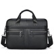 [Direct sales from the manufacturer] First layer cowhide shoulder bag men's briefcase genuine leather 15.6-inch computer bag business commuting black upgraded version 15.6-inch black upgraded version