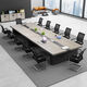 Conference table desk long table simple rectangular modern office furniture large conference room negotiation table and chair combination conference table thickened 2.4 meters