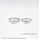 Lao Fengxiang platinum solid living ring ear language image wheat ears couple platinum jewelry white gold about 7.07g