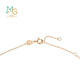 Chow Sang Sang 18K gold rose gold three-dimensional butterfly color gold necklace 91093N45 cm
