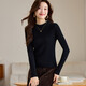Shexi (Srcr) pure wool sweater for women, short high-waisted sweater with autumn and winter style small knitted bottoming top