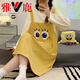 Yalu Breast Pad Nightgown For Women Pure Cotton Manches longues mignons Style de style princesse Internet Célébrité de grande taille Pyjamas lâche 2025 Nouveau printemps et automne CK-16853 XL [PALLESS PAD]