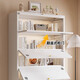 Bookcase de estantería para niños Gabinete de almacenamiento de puertas de acero de acero Gabinete de almacenamiento de múltiples capas Sala de estar Bedroom Sun Panel Gabinete Bookshelf White 5 Puertas - Altura 1695* Ancho 600 mm - Puerta de arco