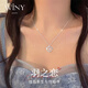 The only (Winy) 999 sterling silver necklace for women, light luxury and high-end moissanite pendant birthday gift for girlfriend and wife jewelry