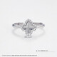 Laomiao platinum ring pt950 four-leaf clover platinum proposal ring ladies model birthday Chinese Valentine's Day gift for girlfriend and wife about 3.86g live ring adjustable