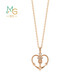 Chow Sang Sang Riding the Wind and Waves Diamond Pendant Love Secret 18K Gold Heart Anchor Pendant 92432P Pricing