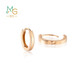 Chow Sang Sang 18K Rose Gold Color Gold Earrings Pair of Earrings Women's K Gold Earrings Earrings 91115E