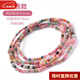 Tourmaline loose beads natural old mine multi-circle bracelet for women 3-6mm rainbow candy color beads three circles four circles 3mm (model)