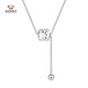 Aido Diamond pt950 platinum ice cube necklace for women, fashionable platinum tassel set chain, weight 5.7-5.9g, length 40+3+3cm