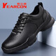 Yierkang Yierkang Herrenschuhe im Herbst Neues echtes Leder atmungsaktivem bedruckten lässigen Lederschuhen weicher Sohle Sohle schockabsorbierende Sportschuhe Schwarz DF-9926 39