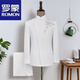 ROMON white new Chinese tunic suit men's national style uniform high-end stage performance clothing host suit suit men white 2XL
