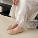 Feiyao Mary Zhen Single -Schuhe für Frauen im Sommer Nacktlederschuhe mit Rock, um das Temperament und Damenschuhe Gelegenheitsschuhe Nacktfarbe 36 (ca. 4,5 cm Anstieg der Höhe)