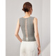 IEF/Aiyifu 2025 early autumn new style back hollow lace splicing design slim and versatile vest top gray one size