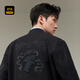 CABBEEN Heavy Embroidery CABBEEN New Chinese Style Bomber Jacket Men's 2025 Autumn New Windproof Baseball Jacket Coal Black 01 XL /180/52