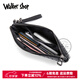 Walker Shop Herren Clutch Bag Handtasche 2025 Neue Herrenbeutel echte Leder -Herrenhandtasche weiche Lederumschlagbeutel Business Casual Leder Schwarz klein (25 cm*15 cm)
