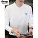 JEEP SPIRIT Jeep Henry collar long-sleeved t-shirt for men in spring, autumn and winter new inner layering shirt top early autumn plus velvet thick TX9328 plus velvet green M Recommended weight 95-110Jin Jin is equal to 0.5 kg