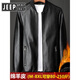 JEEP SPIRIT Jeep Brand Men's Haining Velvet Leather Jacket Men's Large Size Men's Jacket Imitation Sheep Leather Jacket Cycling Motorcycle 817 Black XL