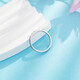 Beijing Gold Trading Center Co., Ltd. Platinum fixed mouth cat eye plain ring, simple and versatile plain ring, about 2.5g, ring number 13