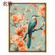 Yusenyi Flowers and Magpie New Chinese Diy Digital Oil Painting Living Room Restaurant Decorative Hanging Painting Coloring Pure Hand SJ13975 60*80cm Tightened Thickened Solid Wood Inner Frame + Outer Frame Default Wood Color Highlighted Pigment + Professional Oil Canvas + Paint Brush + Accessories