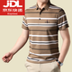 Biyinlefen Summer New Men Casual контрастная полосатая полосатая лацкальная лацкальная рубашка с короткими рукавами.