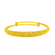 KZD Old Phoenix 999 Real Gold Light Luxury Real Gold Bracelet Long-lasting Color Bracelet Bracelet First Mom Smooth Weighted About 50g With Steel Seal