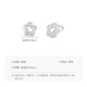 Mengjinyuan Platinum Earrings Hollow Gourd Stripe Sparkling Flower Earrings PT950 Platinum Birthday Gift for Girlfriend Weight Approximately 2.55g