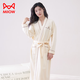 Cat man nightgown for women in spring and summer [pure cotton bathrobe] long-sleeved 2025 new four-season wearable large size mid-length morning robe