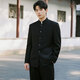 GOKU men's tunic suit Chinese style Tang suit men's suit suit teenagers Chinese style stand collar black jacket national trend tunic suit + black trousers 2XL recommended 135-150Jin Jin equals 0.5 kg