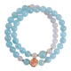 Potala Palace aquamarine pink crystal bracelet 925 silver birth year transfer beads multi-circle bracelet for men and women birthday gifts for girlfriends