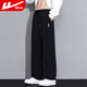 Pull-back pants autumn and winter men's velvet thickened men's casual pants loose straight pants men's sports pants men's warm pants