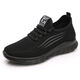Soft sole non-slip old Beijing cloth shoes men's single shoes breathable men's casual sneakers lightweight dad running shoes chef black single layer black gray 44 (270mm) [Classic simple]