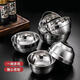 Extra thick double-layered bowl, heat-insulated and anti-scalding stainless steel bowl, household commercial-grade canteen adult instant noodle bowl, children's bowl, double-layered platinum bowl 14cm